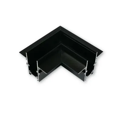 MINALOX RAILSYSTEEM &quot;L&quot; CONNECTOR Horizontale richting  zwart  EMT-serie