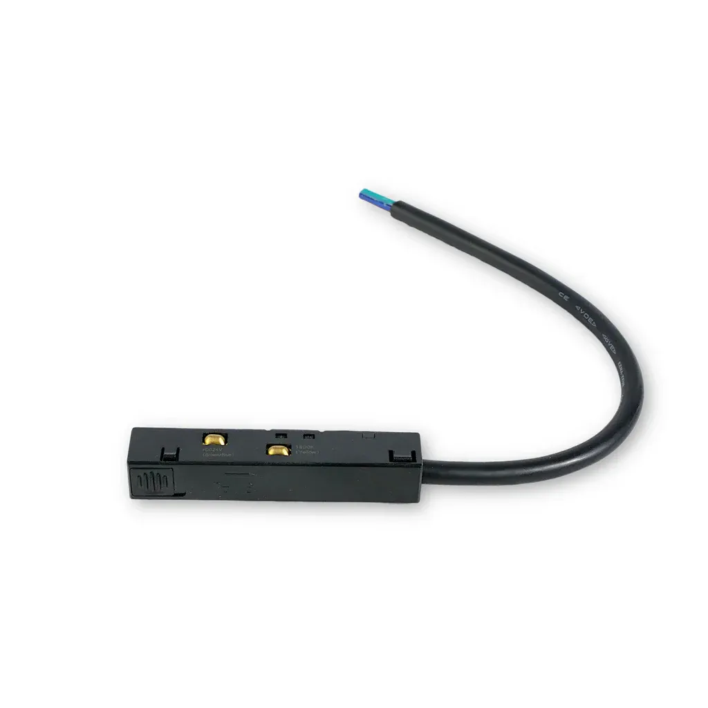 MINALOX RAILSYSTEEM VOEDINGSCONNECTOR Zwart M/MT/EMT/RMT-series
