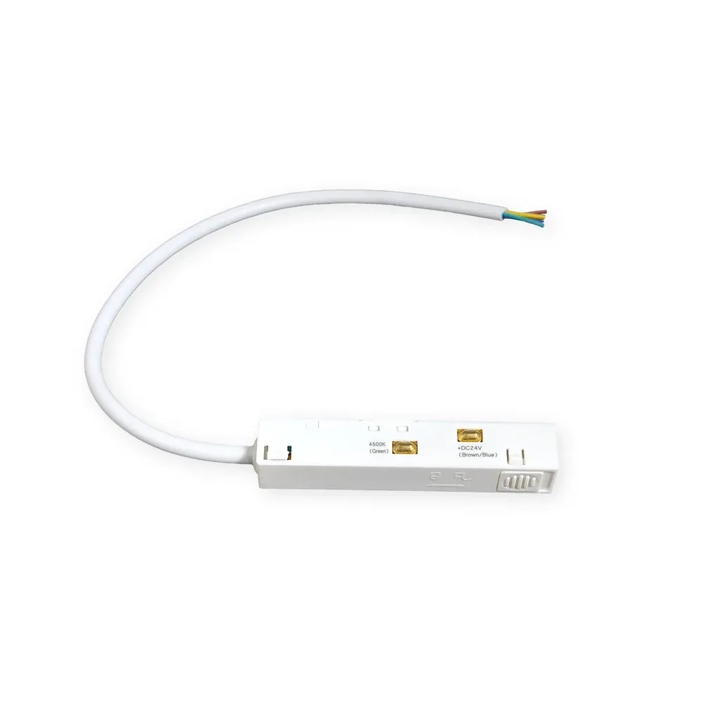 MINALOX RAILSYSTEEM VOEDINGSCONNECTOR Wit M/MT/EMT/RMT-series