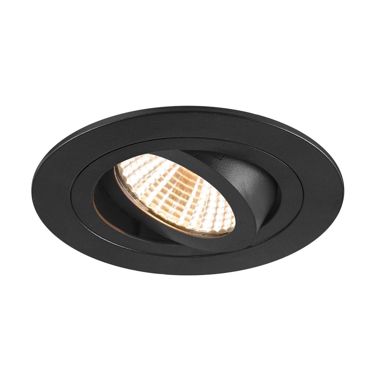 New tria 75 rond zwart inclusief GU10 loxone dimbaar