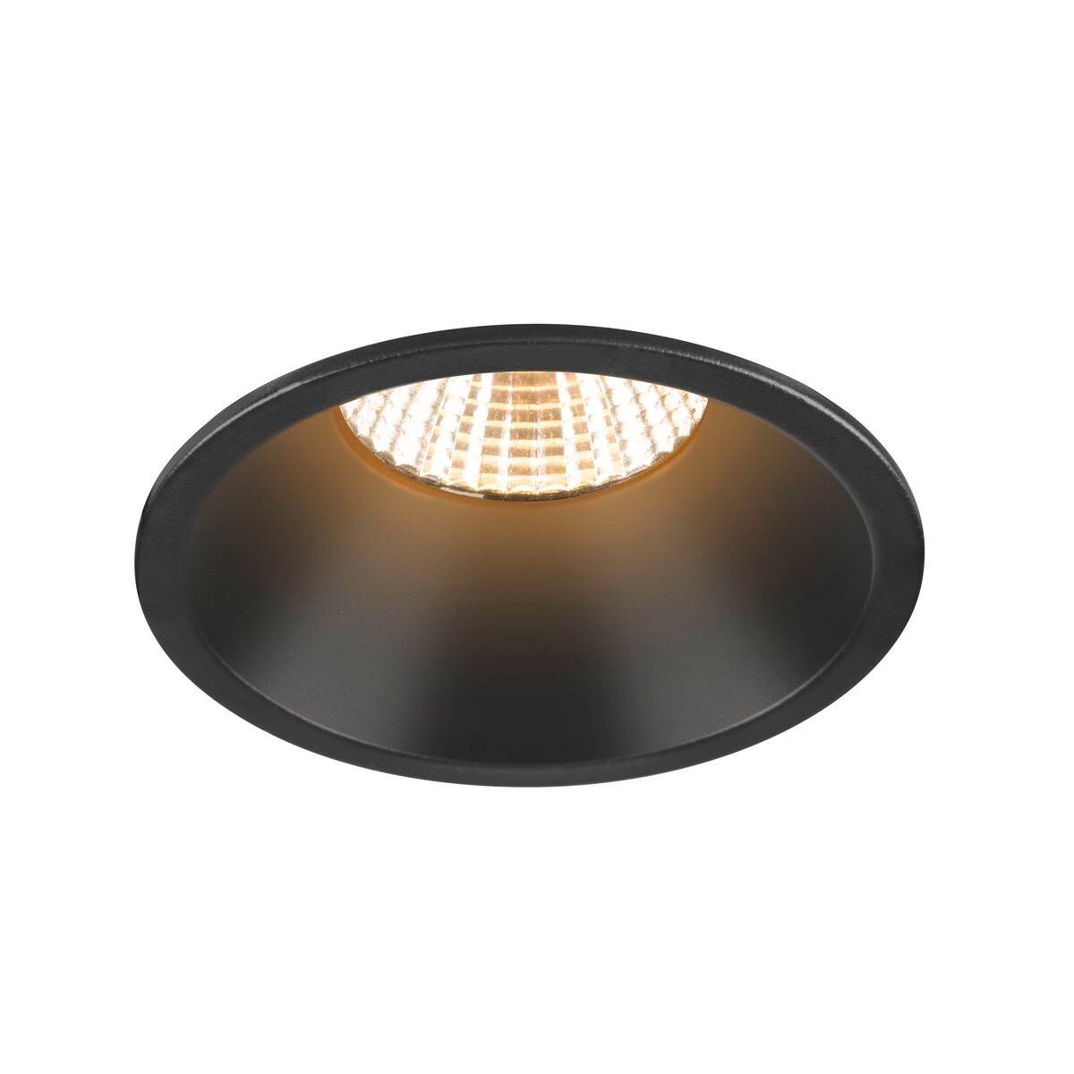 New tria 75 rond verdiept zwart inlusief GU10 loxone dimbaar