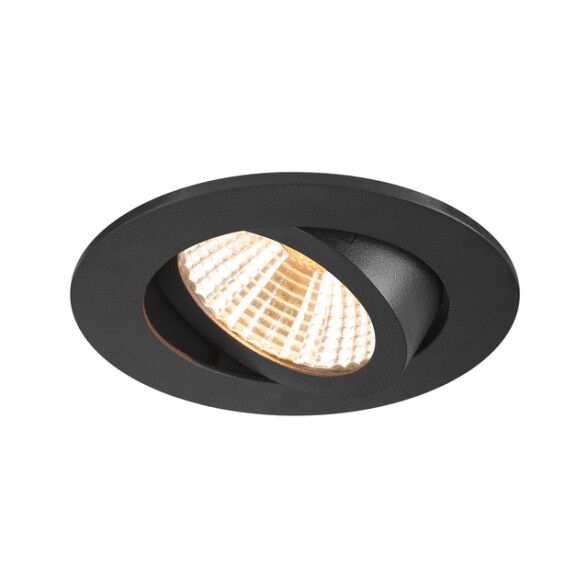 New tria 68 rond zwart inlusief GU10 loxone dimbaar