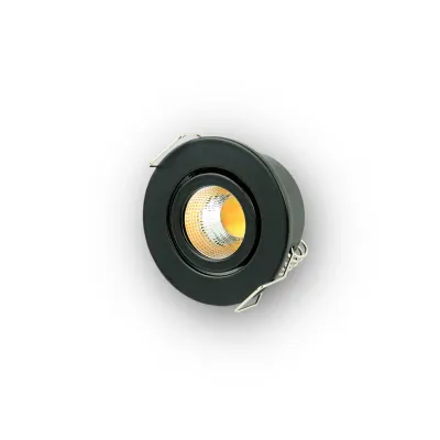 MINALOX LED DOWNLIGHT D42 DUALWHITE 3W 24V 60° 1800K 4500K Zwart Loxone Dimbaar