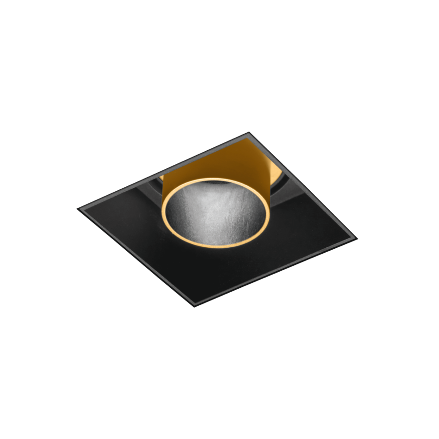 SNEAK trimless 1.0 mat zwart + goud Loxone tree - 15555LBG9