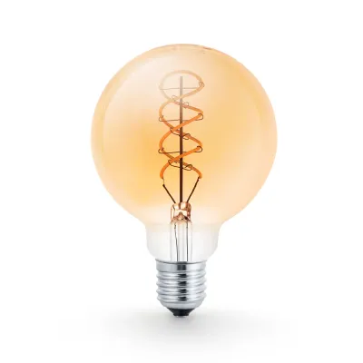 MINALOX LED Filament lamp G95 E27/3.6W/24V/WW Smoky gold Loxone Dimbaar