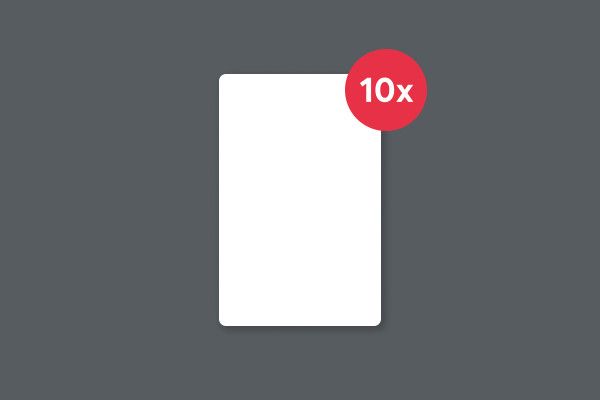 Loxone Niet-Versleutelde NFC Smart Cards Set wit - 10 stuks - 200449