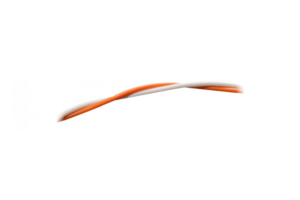 Loxone Doorverbindingsdraad oranje/wit per 100m
