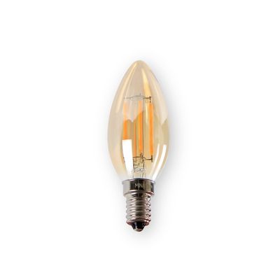 MINALOX LED Filament lamp Smoky Gold C35 E14/3,6W/24V/WW Loxone Dimbaar