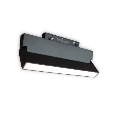 MINALOX RAILSPOT Kanterlbaar Lineair  120° FC12ZD DualWhite 12W 24V 1800-4500K Black Loxone dimbaar