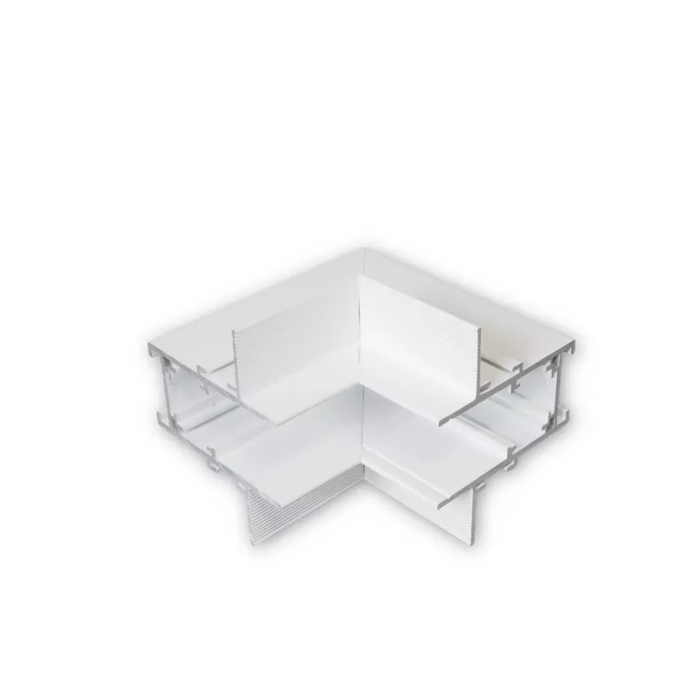 MINALOX RAILSYSTEEM &quot;L&quot; CONNECTOR Verticale richting  RMT-serie White