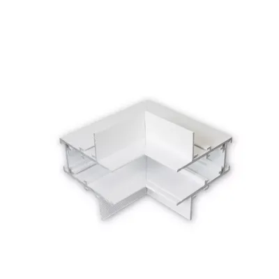 MINALOX RAILSYSTEEM &quot;L&quot; CONNECTOR Verticale richting  EMT-serie White