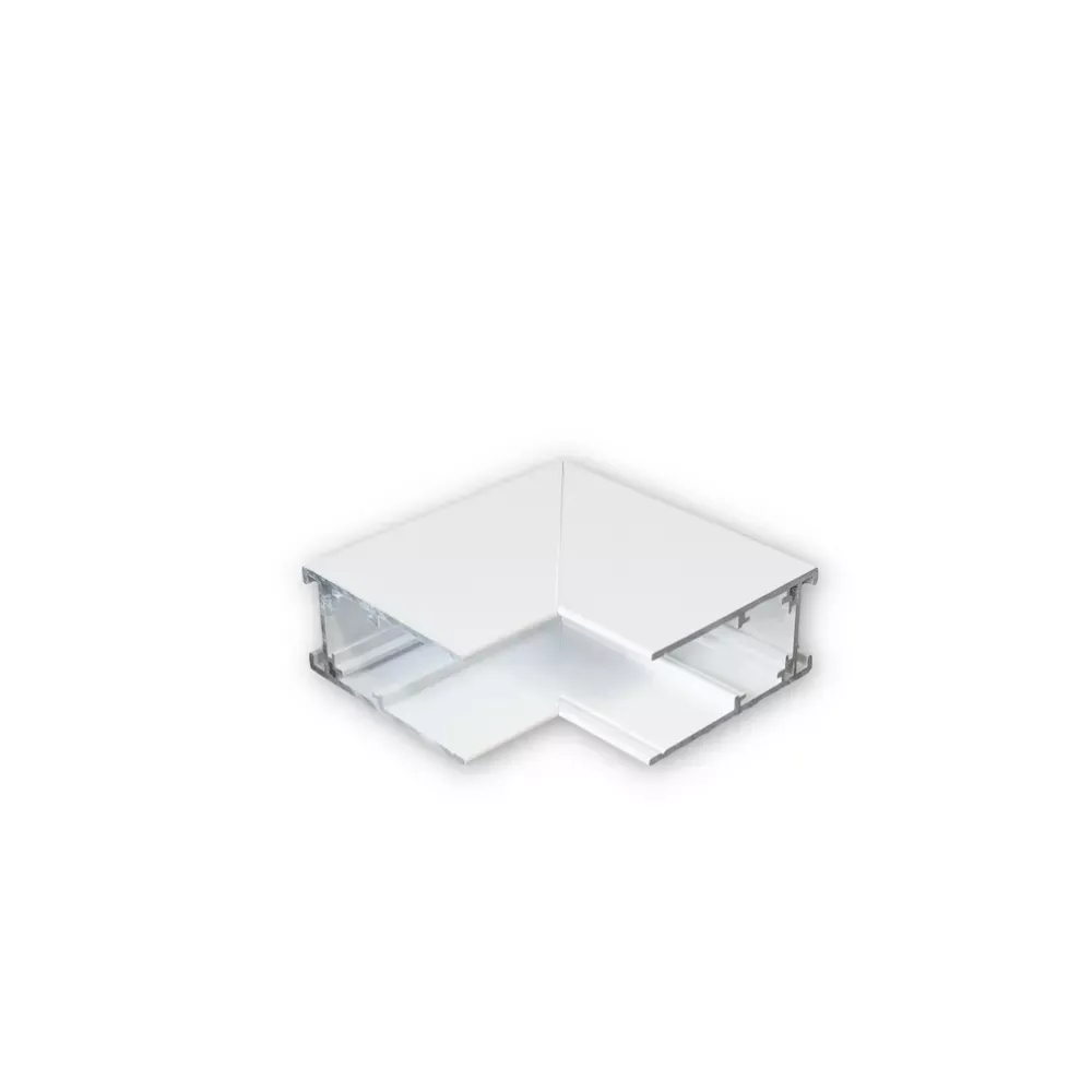 MINALOX RAILSYSTEEM &quot;L&quot; CONNECTOR Verticale richting  MT-serie White