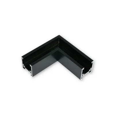 MINALOX RAILSYSTEEM "L" CONNECTOR HORIZONTALE RICHTING M-serie Black