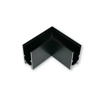 MINALOX RAILSYSTEEM "L" CONNECTOR HORIZONTALE RICHTING Zwart MT-serie