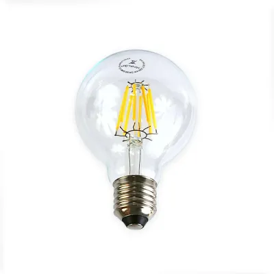MINALOX LED Filament lamp G80 E27/6W/24V/WW Clear Loxone Dimbaar