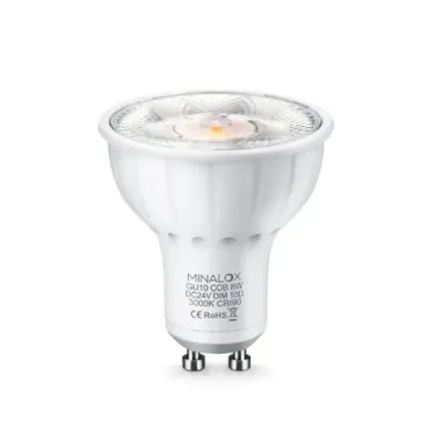 MINALOX LED Spot GU10 8W/24V/10° 3000K Loxone Dimmable