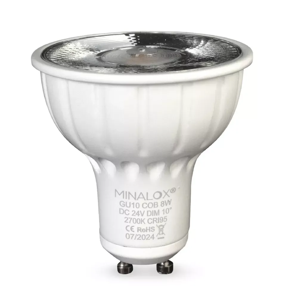 MINALOX LED Spot GU10 8W/24V/10° 2700K Loxone Dimmable