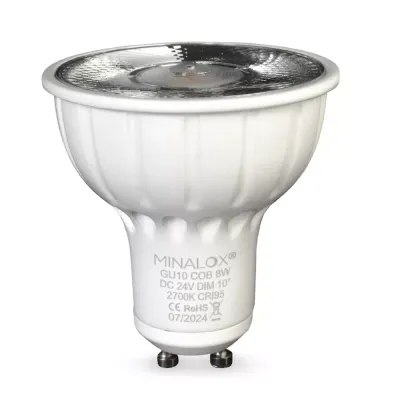 MINALOX LED Spot GU10 8W/24V/10° 2700K Loxone Dimmable