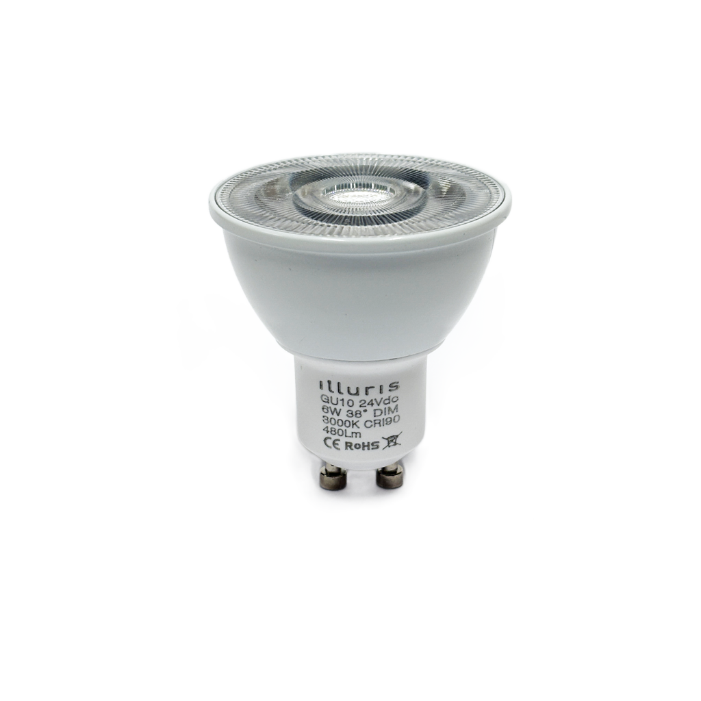 illuris 24V GU10 38° 6W  3000K Loxone PWM dimmable