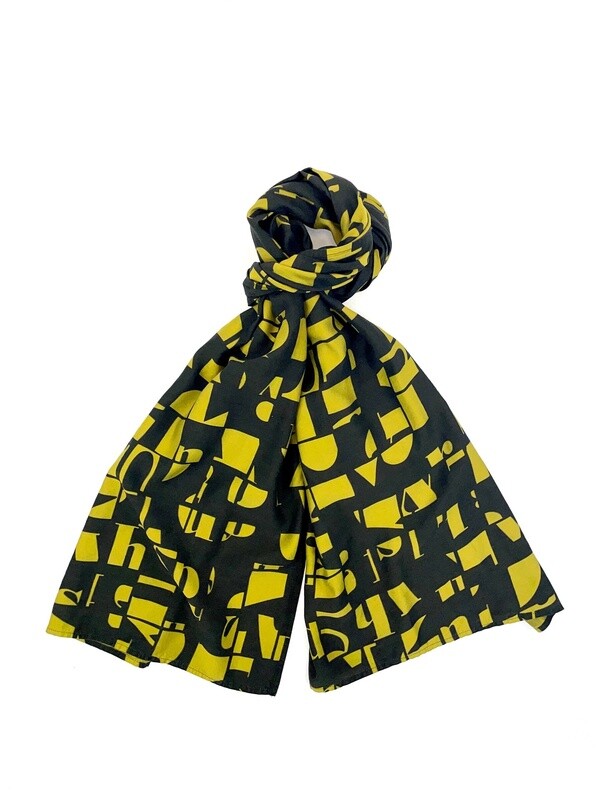 Abstract Letters Scarf (multiple colors)