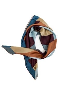 Circled Square Silk Scarf