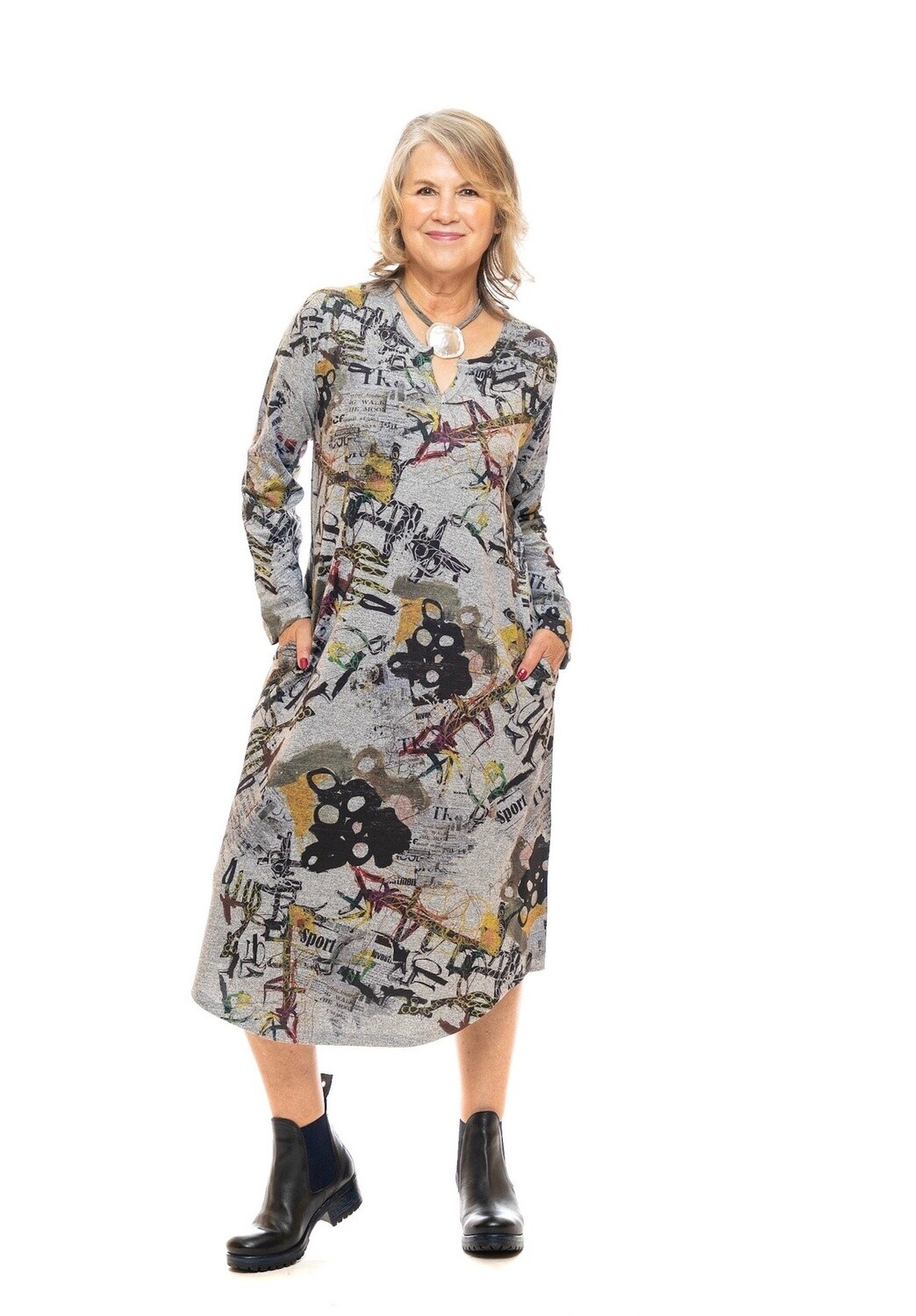 Chain V-Neck Dress