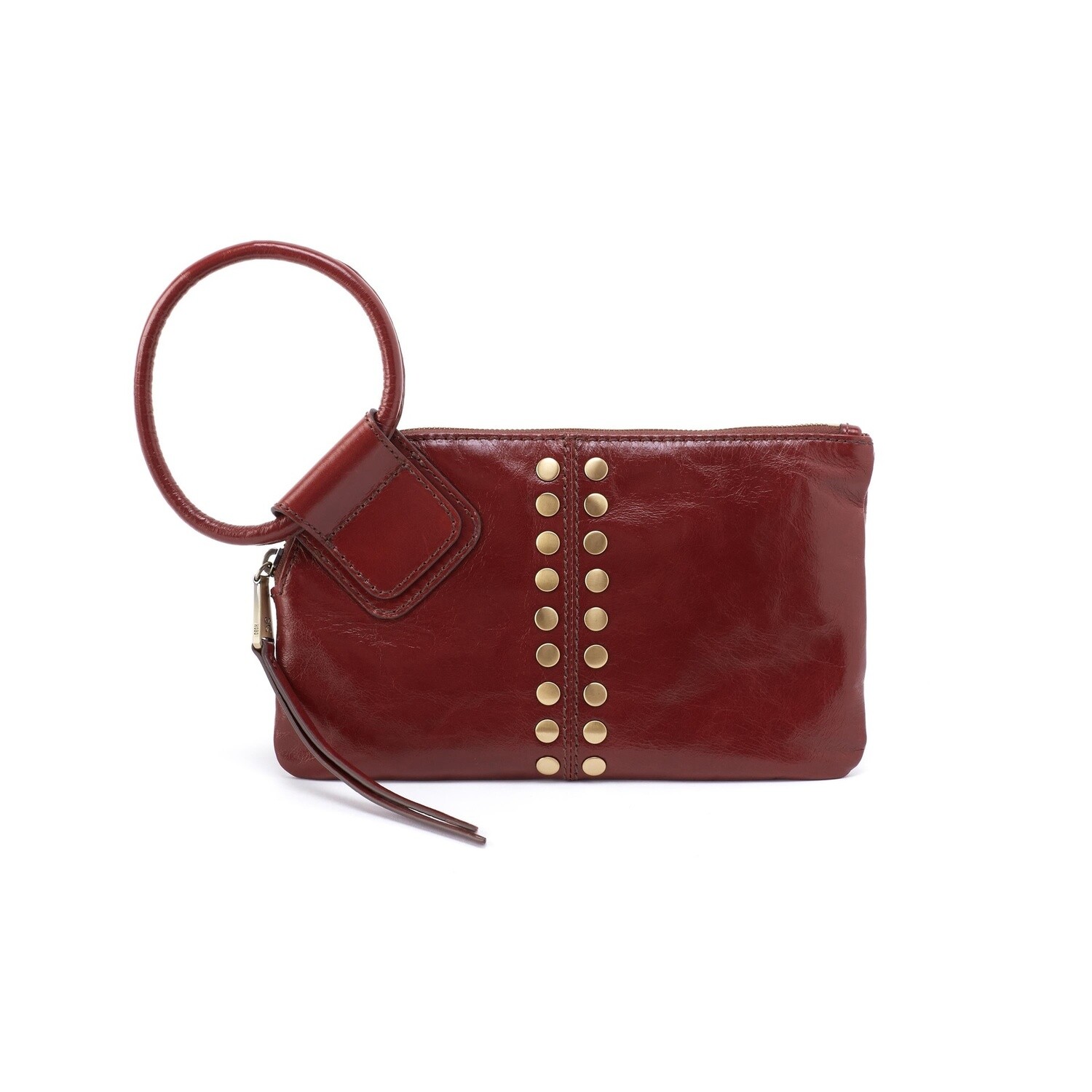 Studded Sable Wristlet, Color: Henna