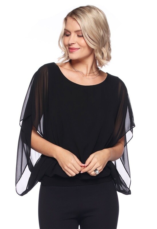 Chiffon Batwing Top (multiple colors)