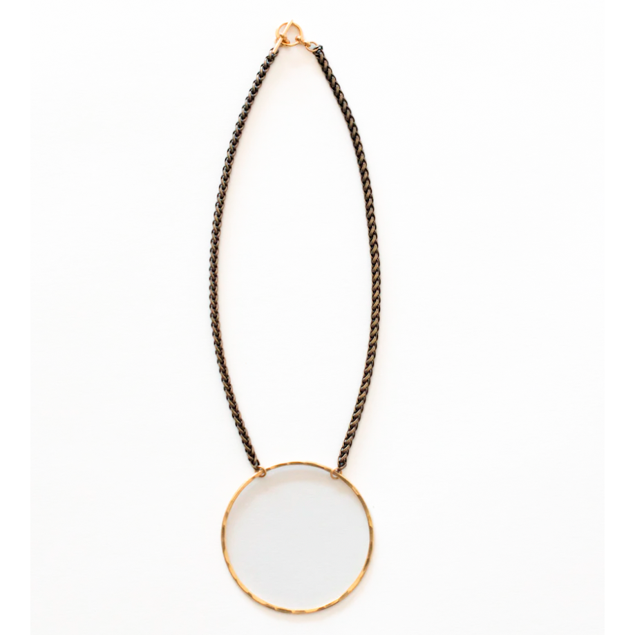 Short Circle Necklace Brass