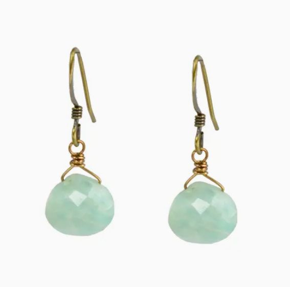 Amazonite Droplet Earring