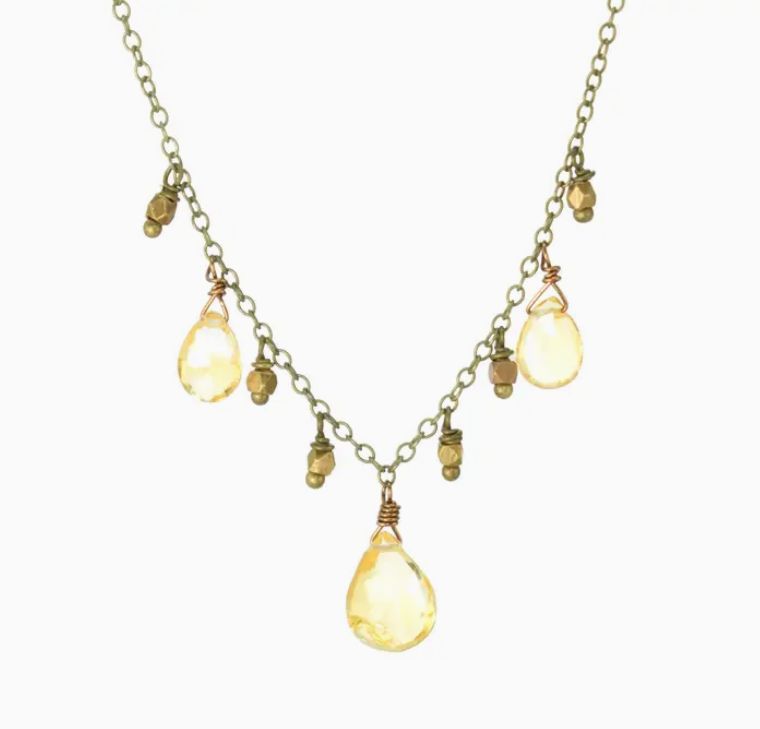 Citrine Beaded Necklace