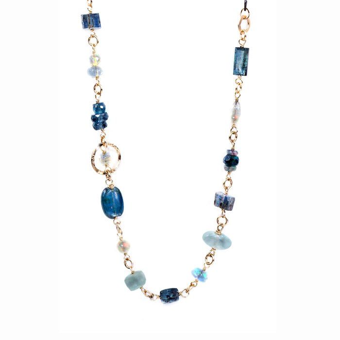 Combo Stones Mixed Metals Necklace