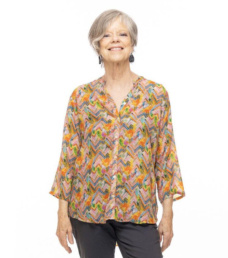 Mandarin Collar Blouse