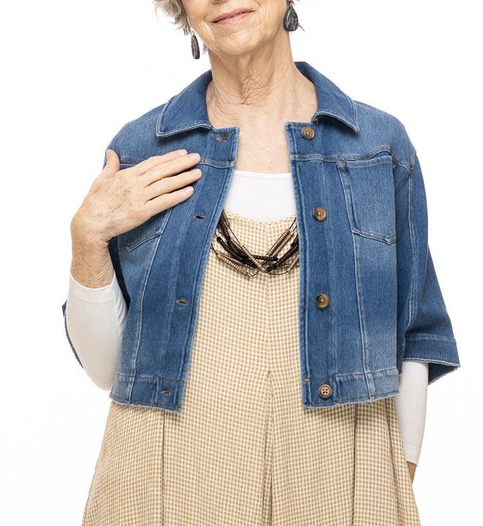 River Crop Fray Jacket
