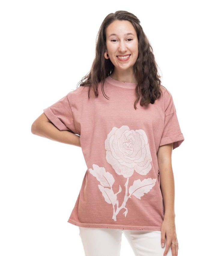 Woodcut Rose Tee