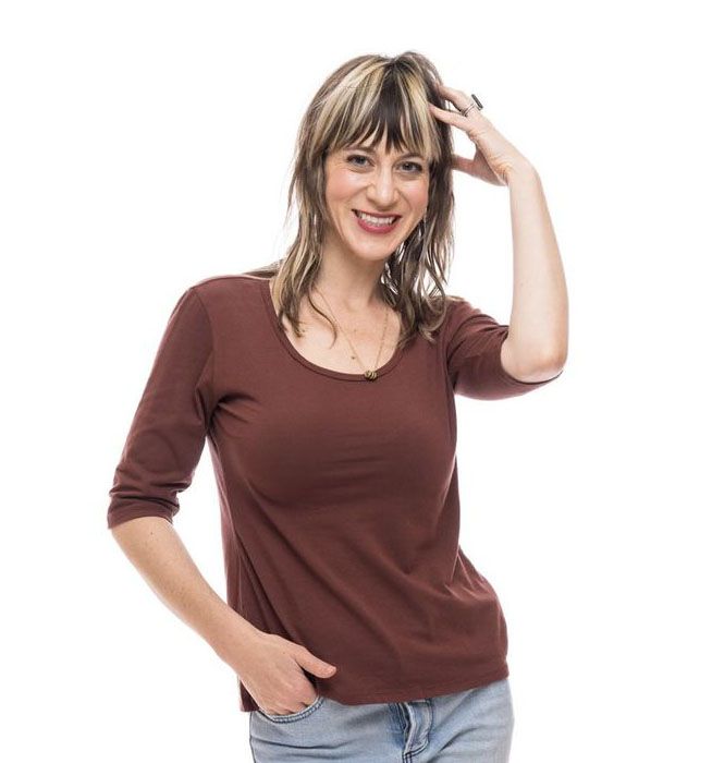 Elbow Sleeve Scoop Tee (multiple colors)