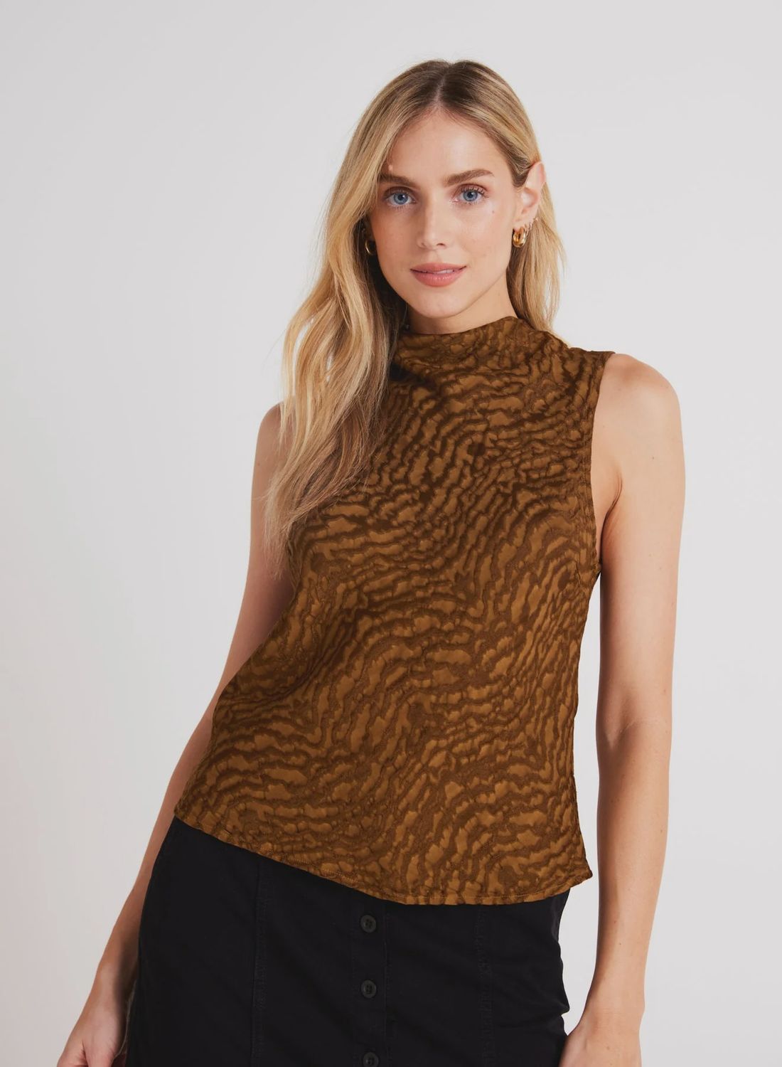 Cowl Neck Bias Top