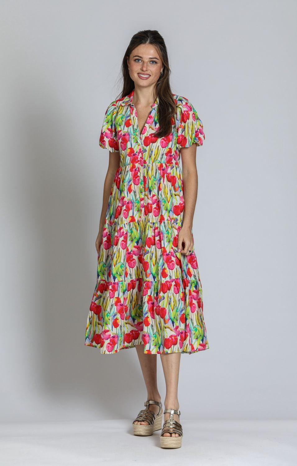 Spring Puff Sleeve Dress