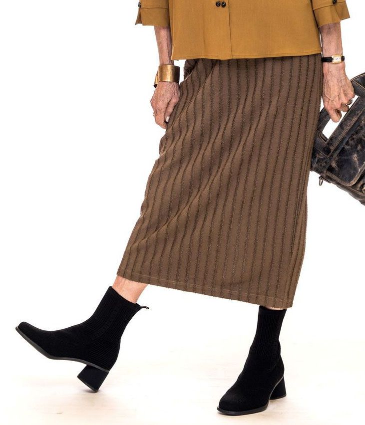 Textured Long Skirt