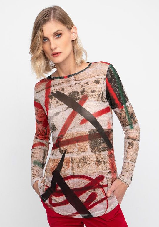 Graffiti Mesh Top