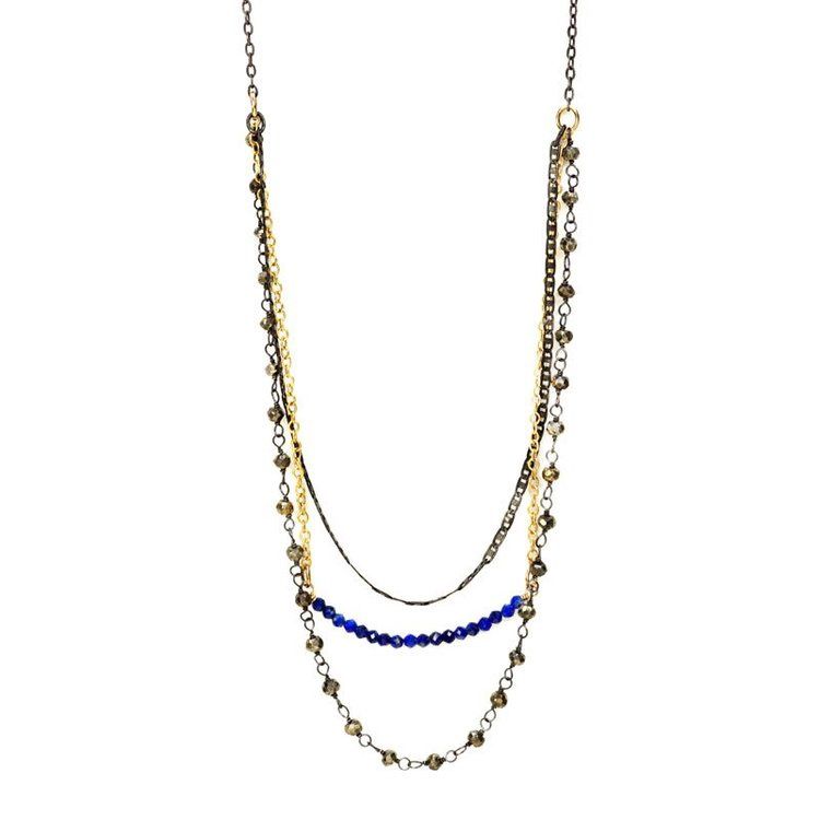 Layered Pyrite Necklace