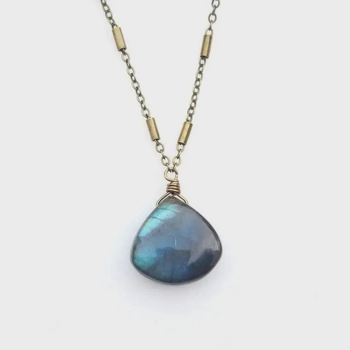 Simple Labradorite Necklace