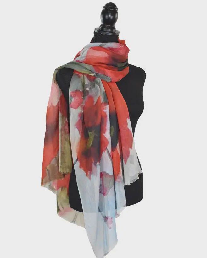 Havelock Poppy Scarf