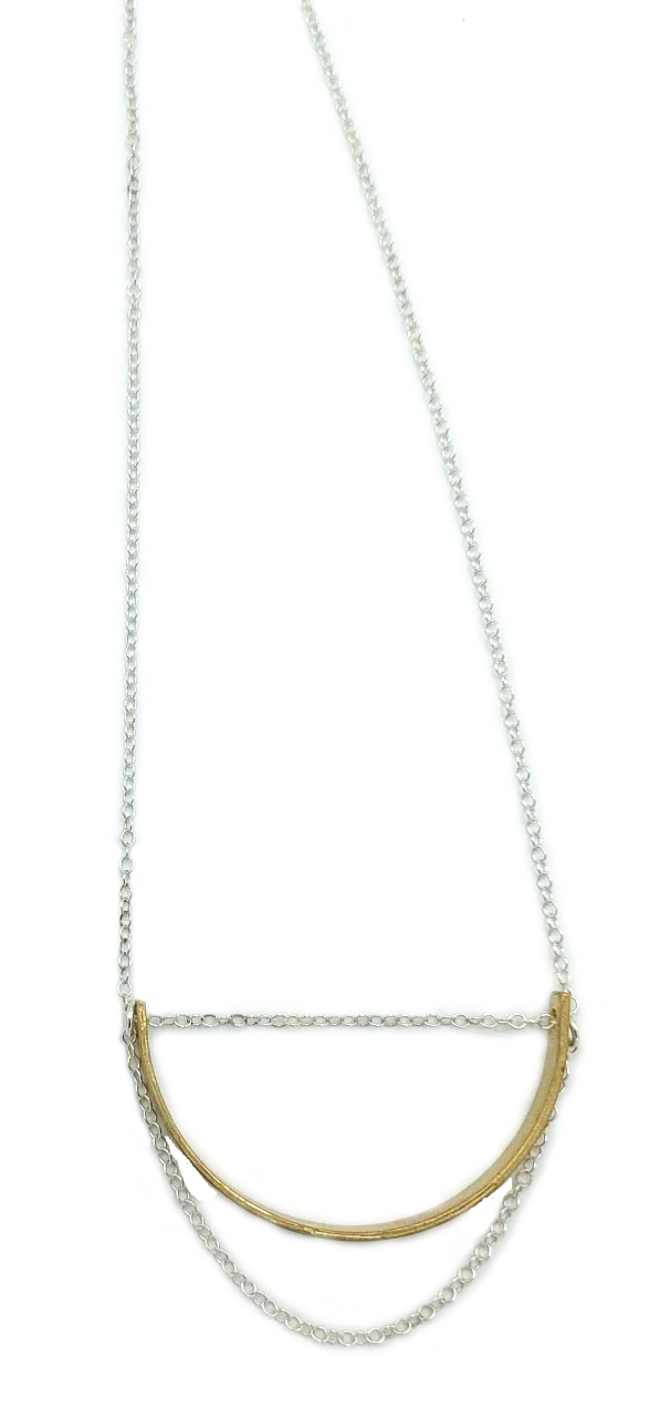 Dainty Brass U Necklace
