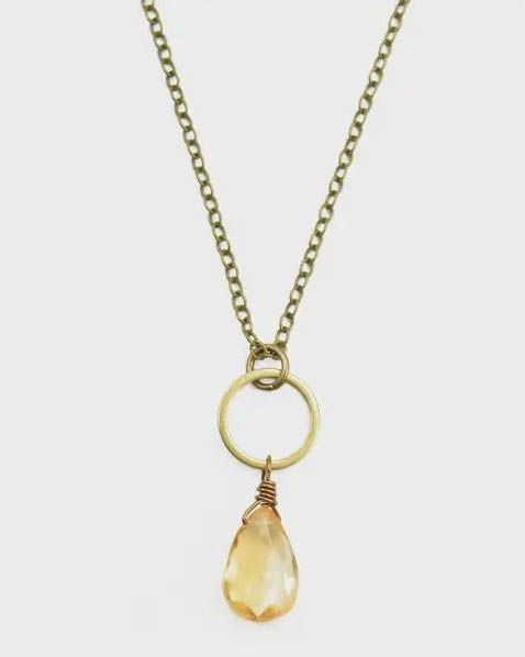 Citrine Circle Necklace