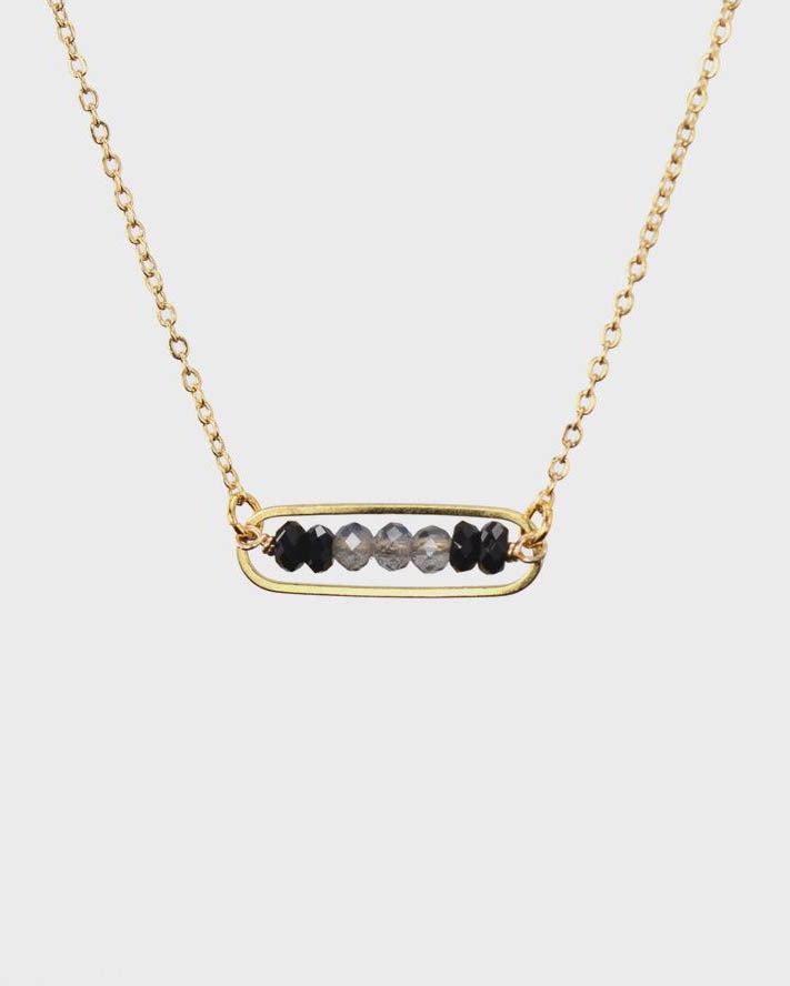Labradorite Peapod Necklace