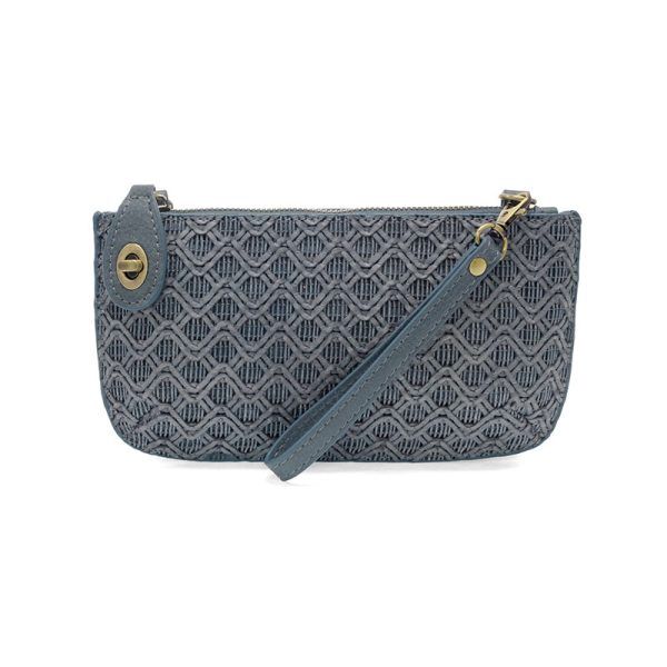 Lattice Woven Mini Clutch (multiple colors), Color: Denim