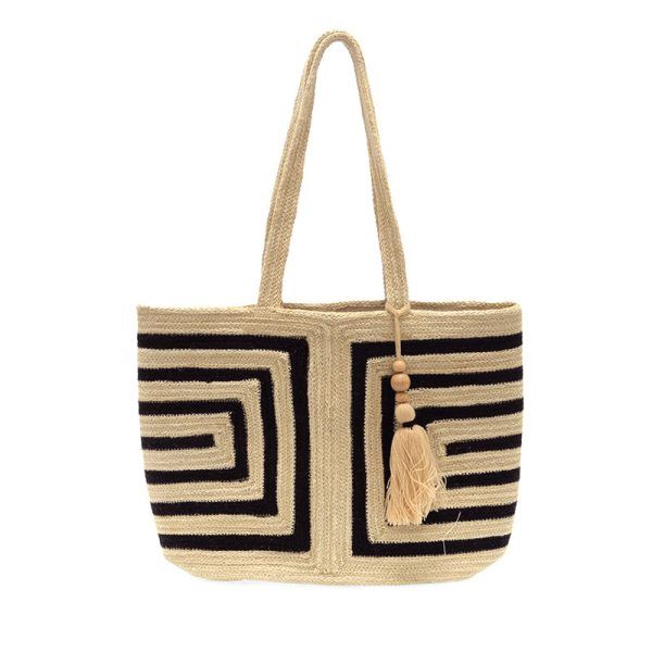 Striped Savannah Fiber Tote
