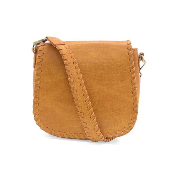 Whipstitch Saddle Convertible Crossbody, Color: Whiskey
