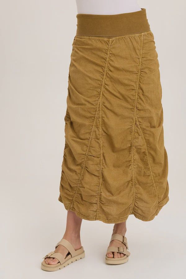 Linen Gored Peasant Skirt